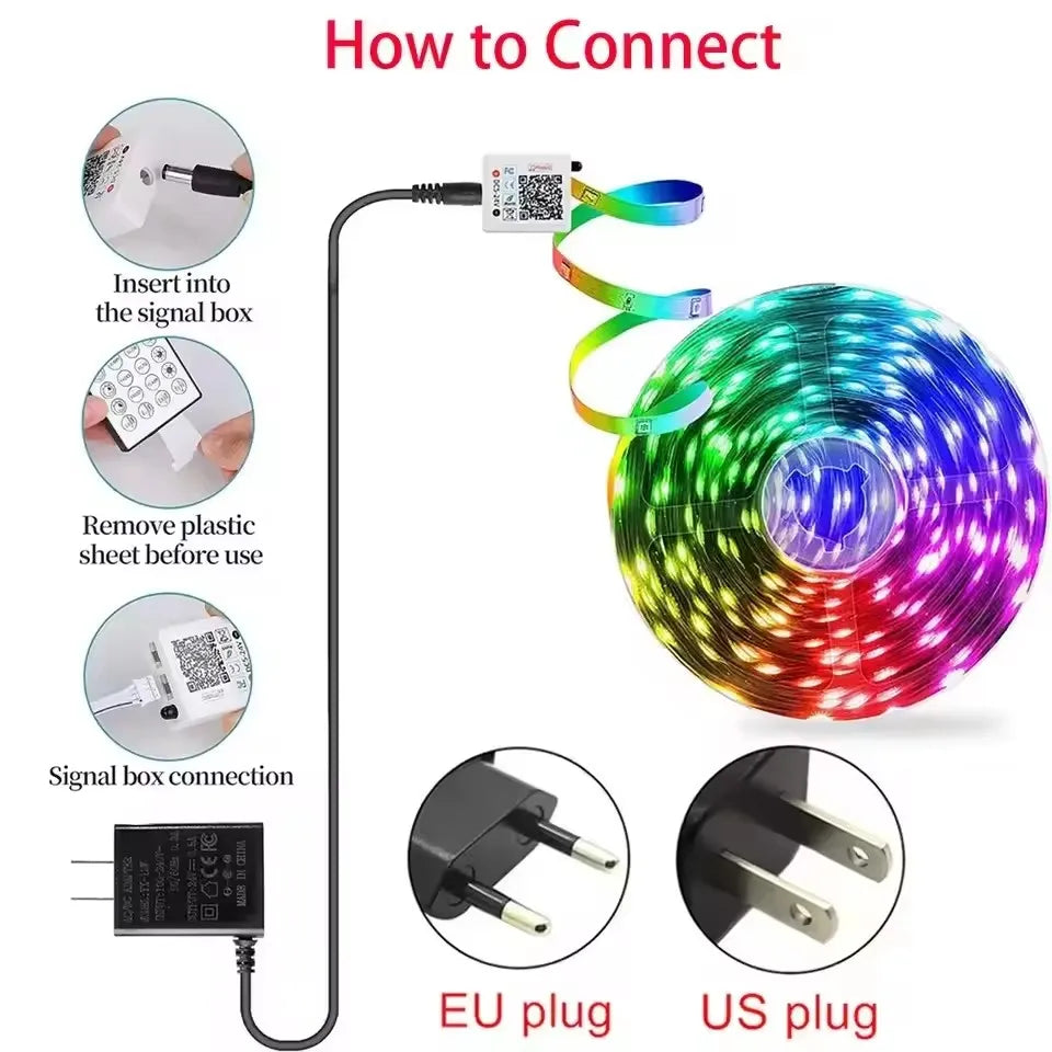 🌈 Bande LED RGB 24V – Éclairage Intelligemment Coloré pour Chaque Pièce