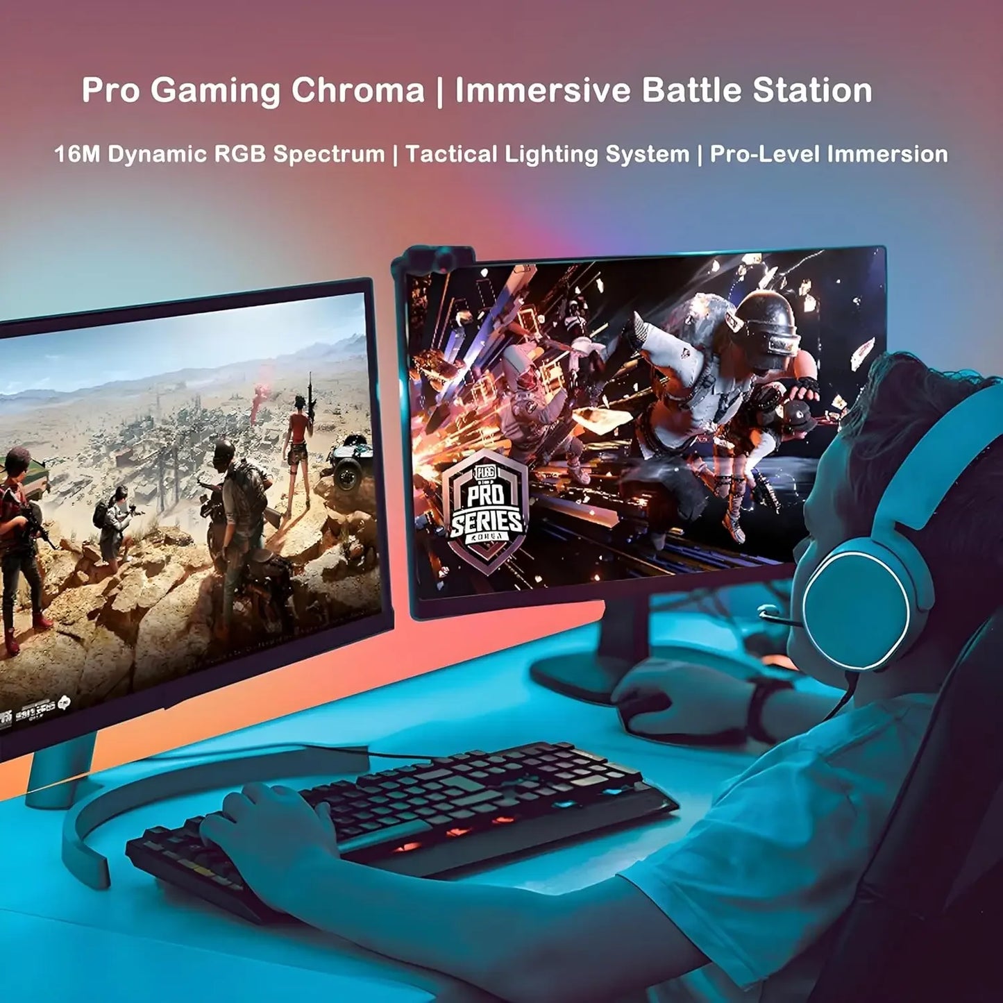 🎧 Bande LED RGBIC pour Écran – Ambiance Gaming & Synchronisation Musicale