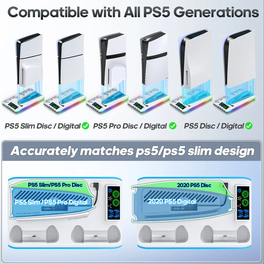 🎮 Support Multifonction pour PS5 – Refroidissement, Charge & Organisation