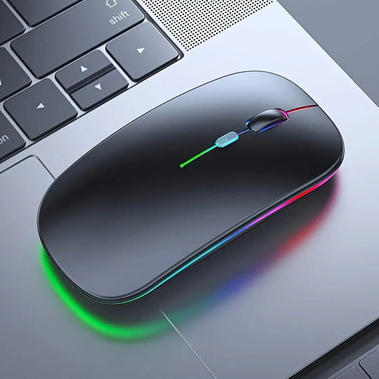 Souris Gamer Sans Fil RGB – Ergonomique & Silencieuse – Compatible PC & Ordinateur Portable