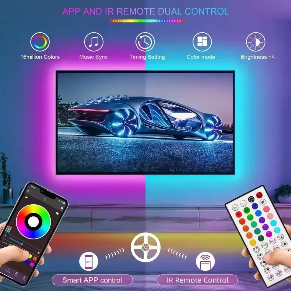 🌈 Bande LED RGB 24V – Éclairage Intelligemment Coloré pour Chaque Pièce