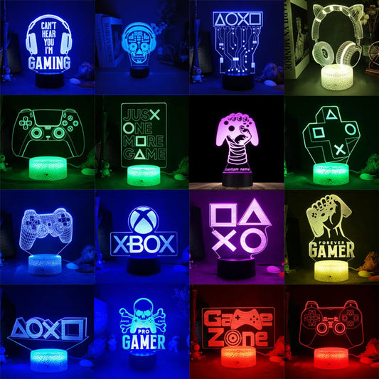 Lampe LED 3D Gaming RGB – Ambiance Gamer Ultime
