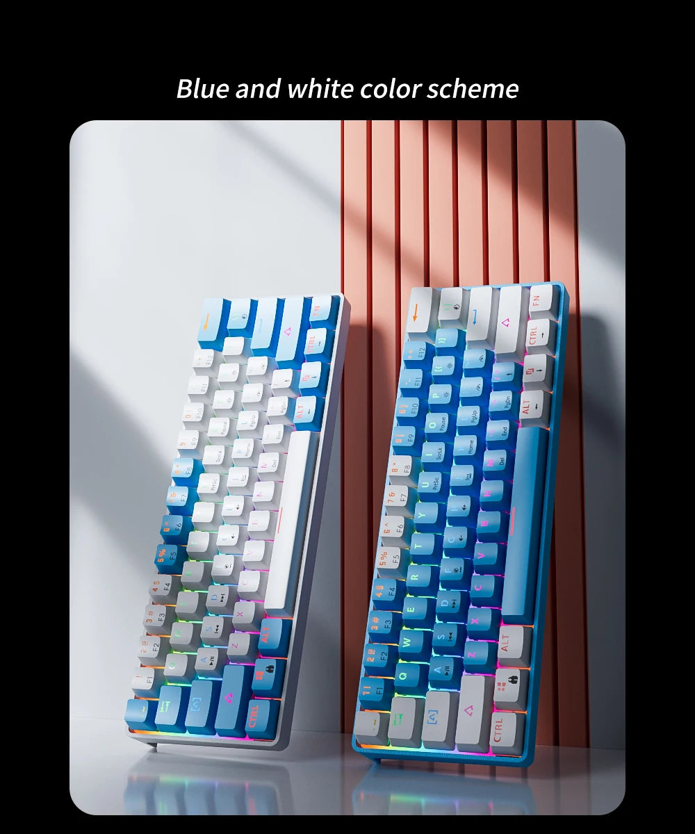 Clavier Mécanique Gaming 60% – MUCAI MK61 – Switch Rouge, Hot-Swap, RGB Personnalisable, USB-C Détachable