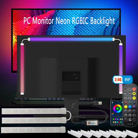 🎧 Bande LED RGBIC pour Écran – Ambiance Gaming & Synchronisation Musicale