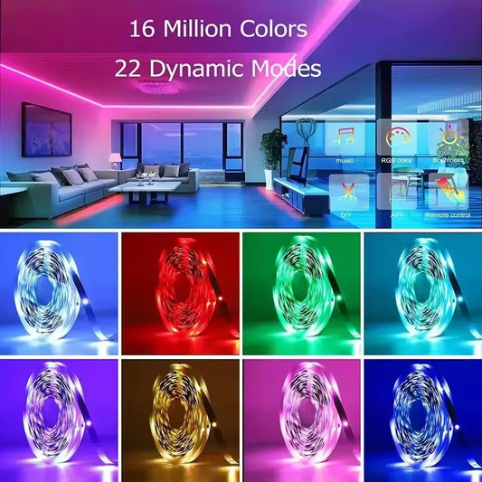 🌈 Bande LED RGB 24V – Éclairage Intelligemment Coloré pour Chaque Pièce