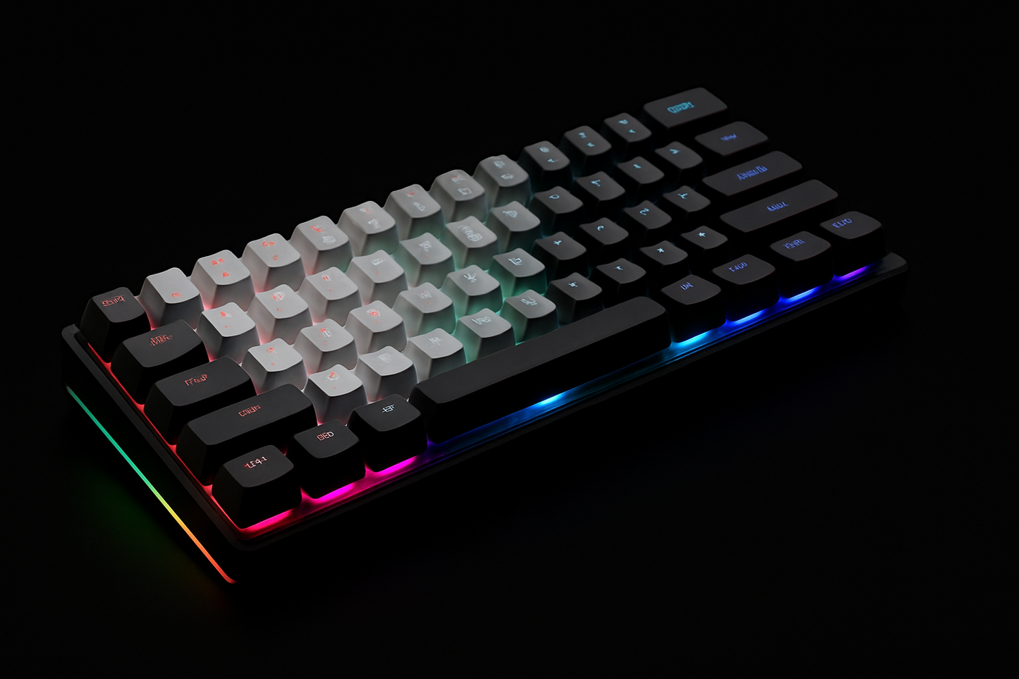 Clavier Mécanique Gaming 60% – MUCAI MK61 – Switch Rouge, Hot-Swap, RGB Personnalisable, USB-C Détachable