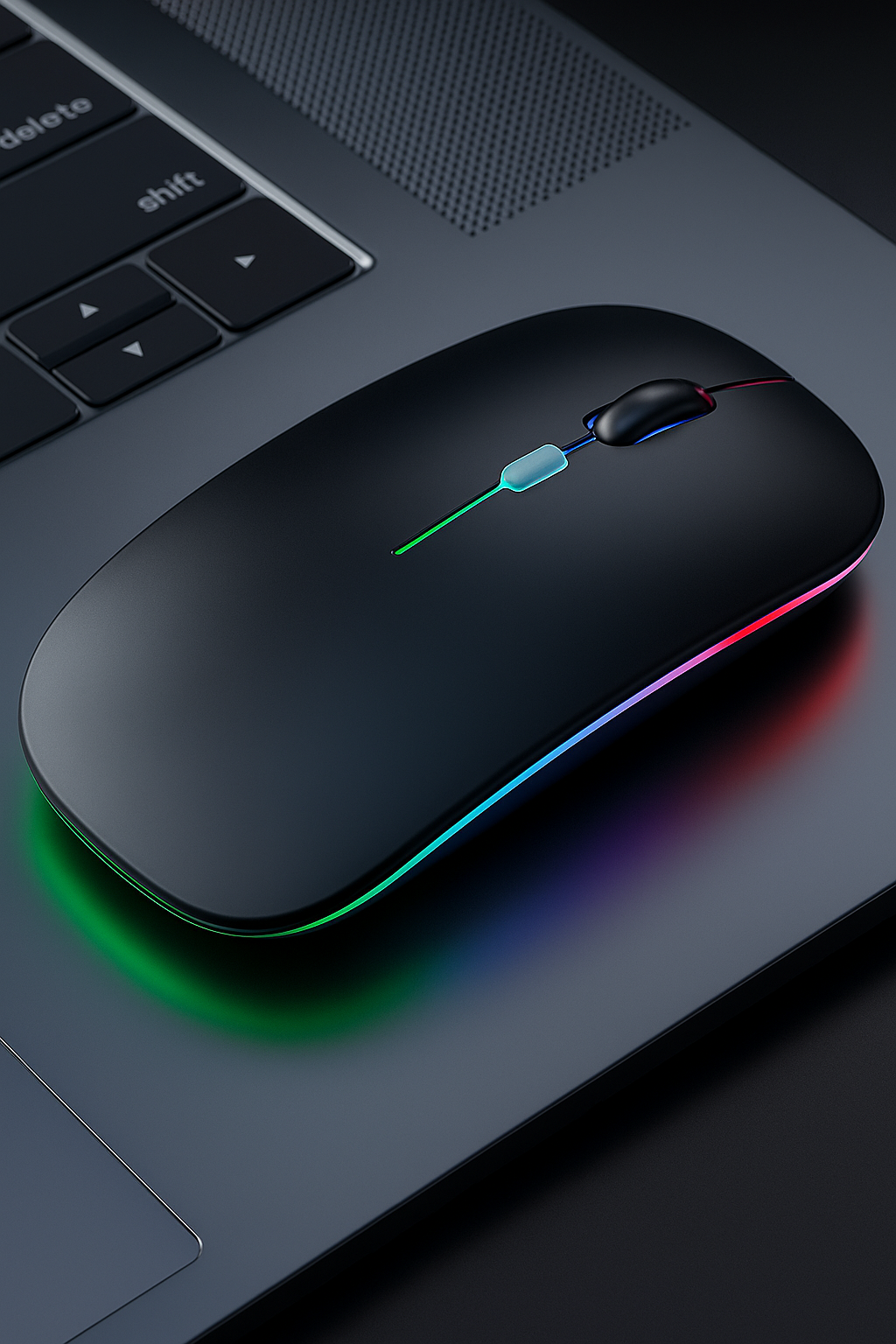 Souris Gamer Sans Fil RGB – Ergonomique & Silencieuse – Compatible PC & Ordinateur Portable